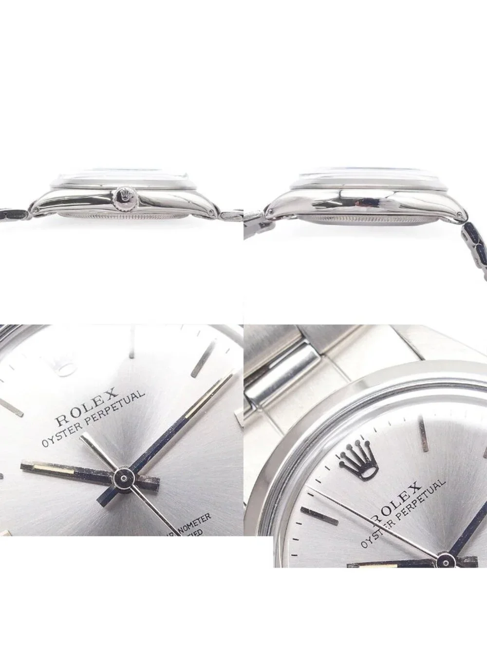 Rolex Oyster Perpetual Silver SS Wrapped Bracelet Antique Vintage Watch